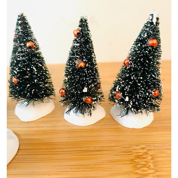 Department 56 Village Violin Playing Snowman and 4 Trees - Picture 4 of 5